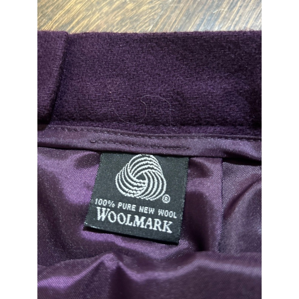 Worthington Womens Skirt Sz 16 Purple 100% Pure Wool Business Casual Preppy NWT - Picture 6 of 8